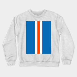 Retro American Basketball Stripes New York, Blue, White, Orange Crewneck Sweatshirt